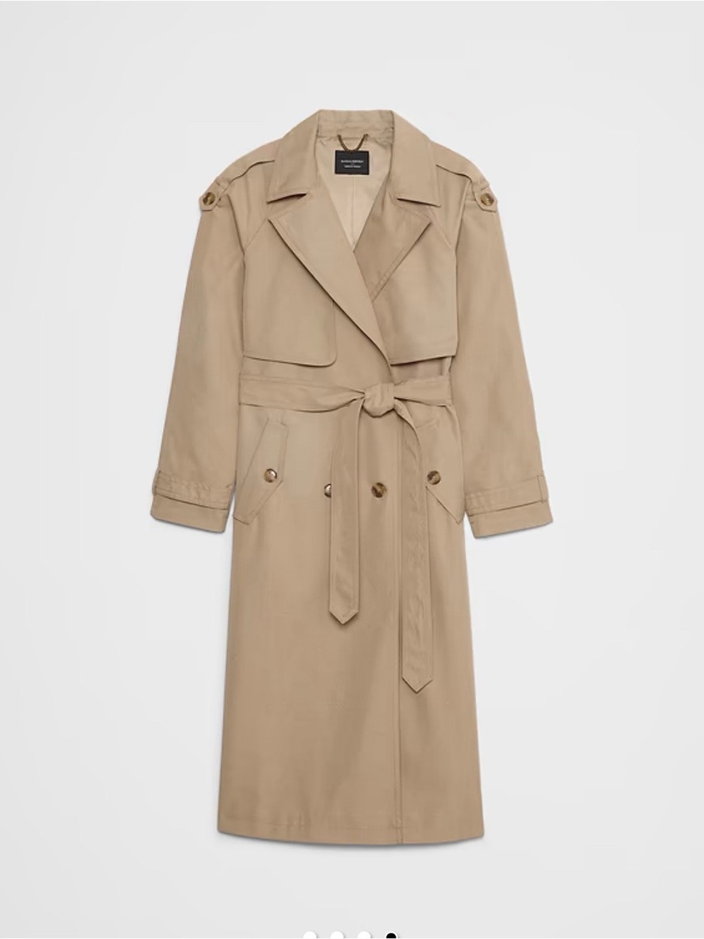 Banana Republic Timeless Trench Coat Tan New Sz M - Picture 3 of 3